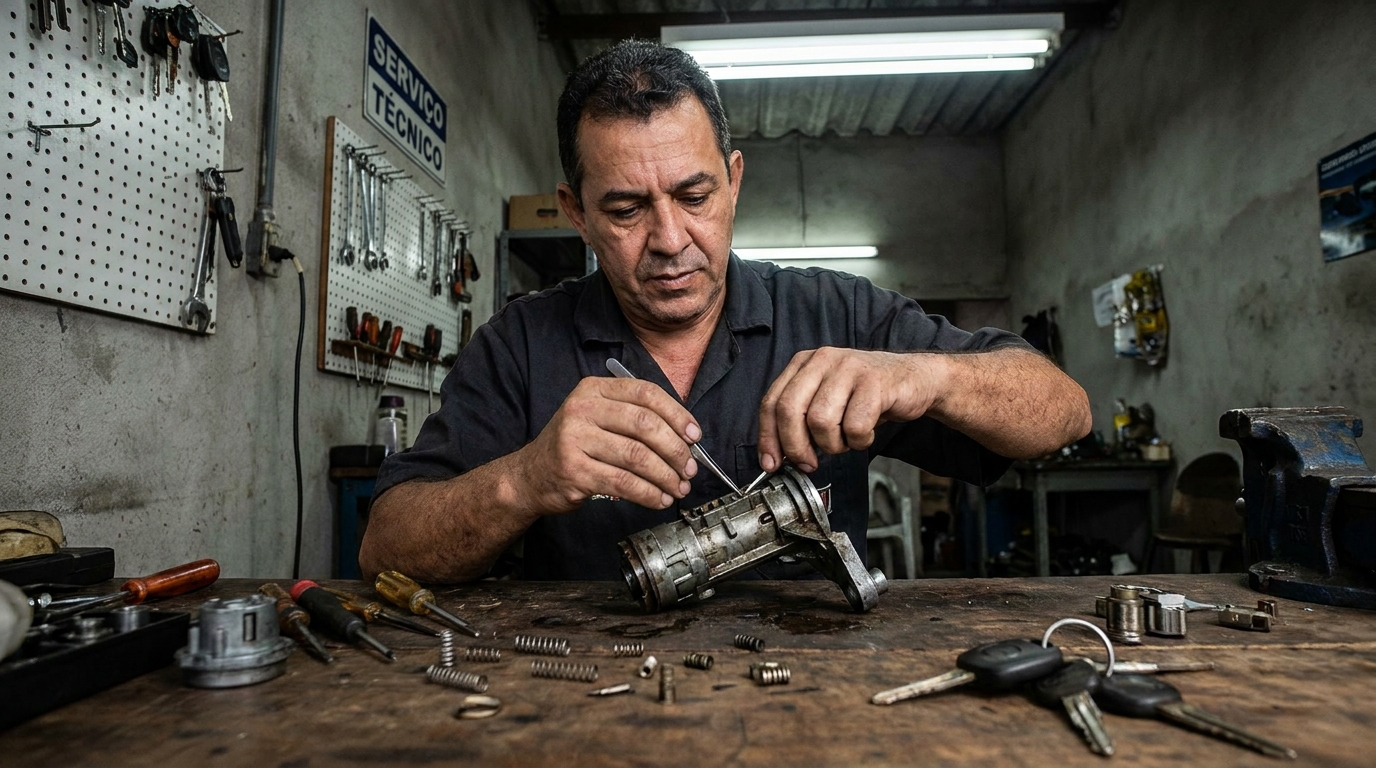 Troca de Segredo do Miolo da Porta profissional no Cuiá, João Pessoa‑PB